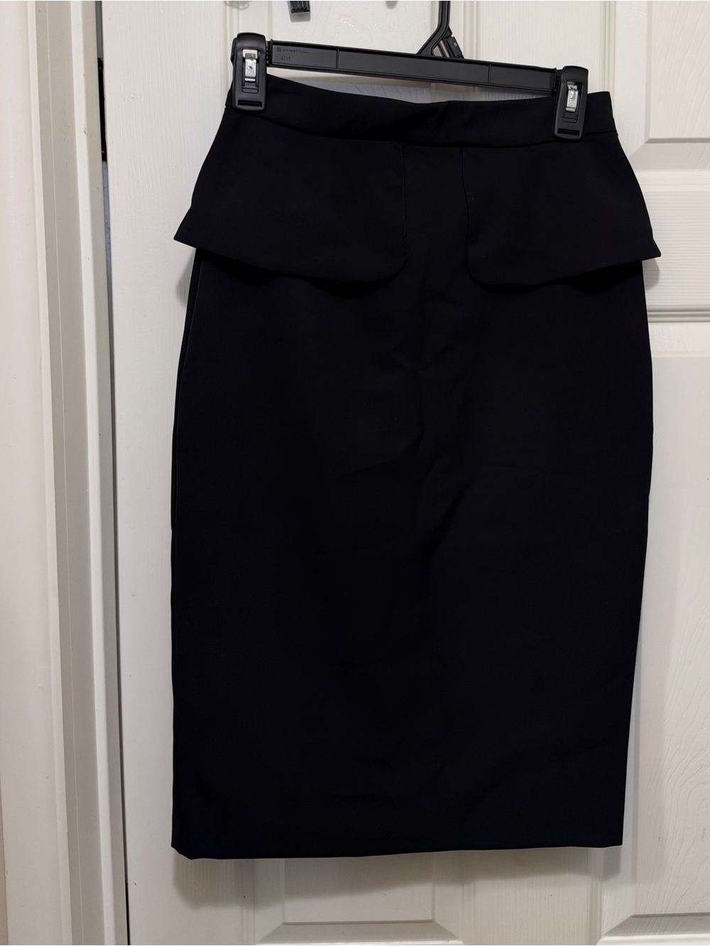 Zara Black Peplum Pencil Skirt